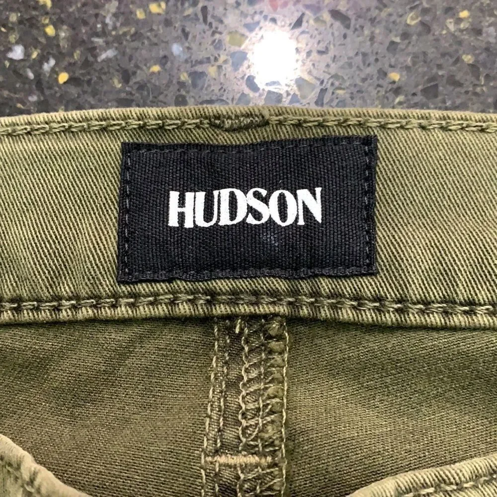 Hudson Nico Mid-Rise Crop Lace-up Skinny Pants